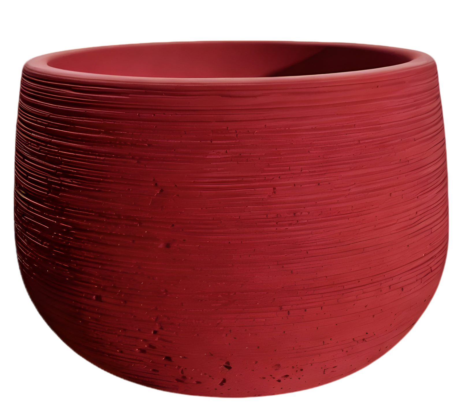 Cement Planter – Black & White Pattern (Drainage Hole)