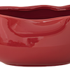 Glossy Red Ingot-Shaped Ceramic Planter – Small