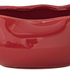 Glossy Red Ingot-Shaped Ceramic Planter – Large