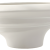 Ceramic Asymmetrical Matte White Planter – Large (No Tray)