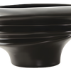 Ceramic Asymmetrical Matte Black Planter – Large (No Tray)