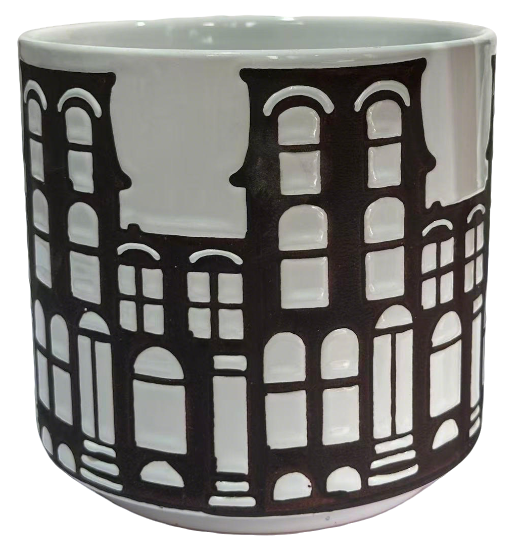 City Skyline Silhouette Ceramic Planter
