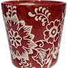 Red Flower Ceramic Planter