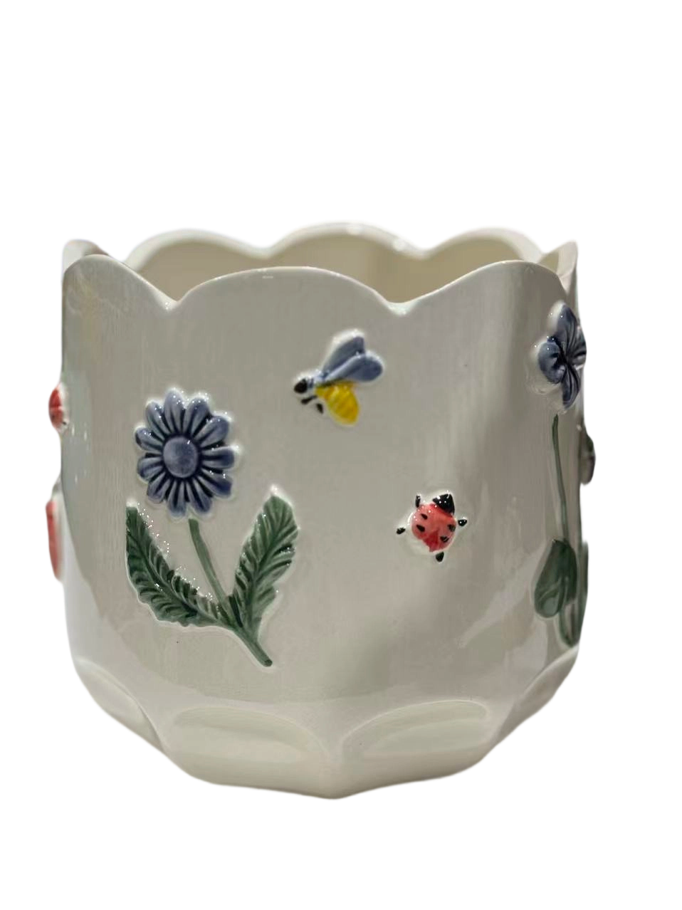 White Ceramic Planter