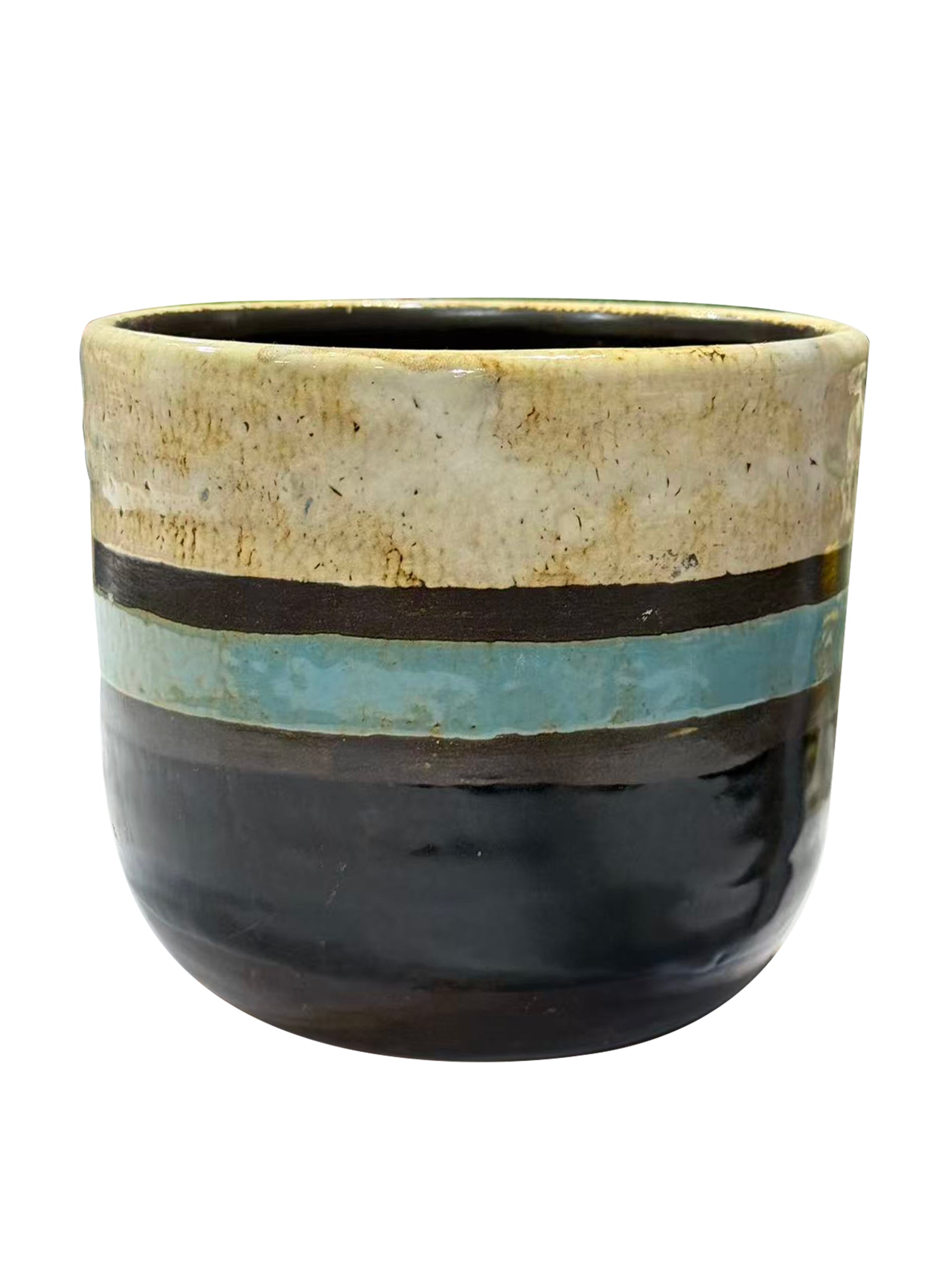 Striped Ceramic Planter