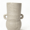 White Double-Handle Ceramic Vase