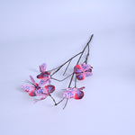 7-Head Artificial Pink-Purple Butterfly Flower Stem