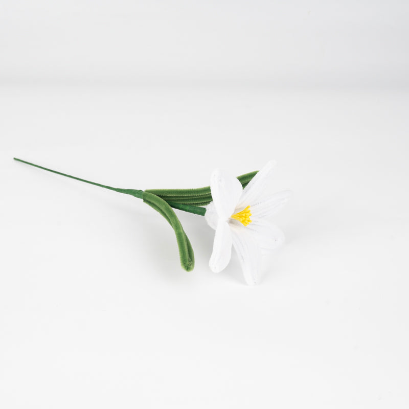 Twisted Stem Realistic Lily Flower