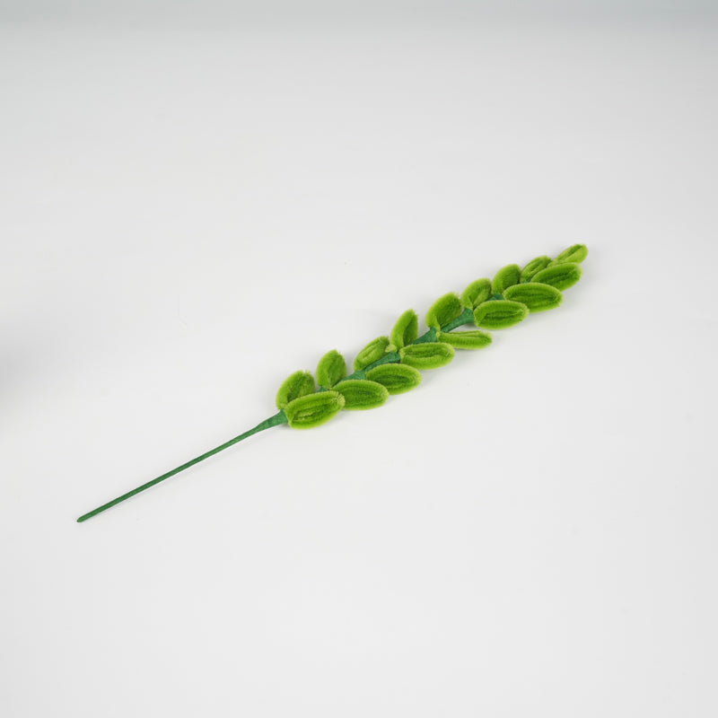 Twisted Stem Realistic Light Green Leaves