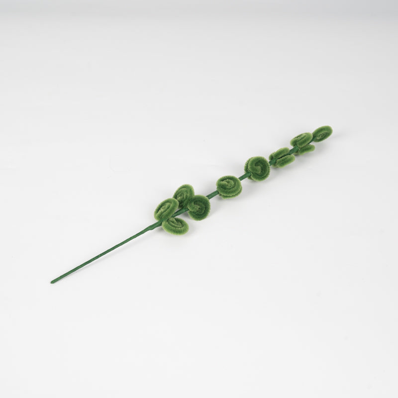 Twisted Stem Realistic Dark Green Eucalyptus Leaves