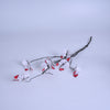 7-Head Artificial White Butterfly Flower Stem