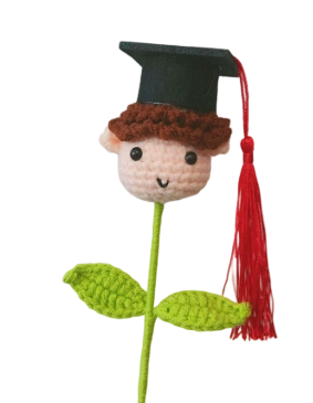 Handmade Crochet Graduation Cap – Men's