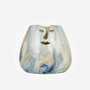 Ceramic Vase face blue white 19.5×8.5×18