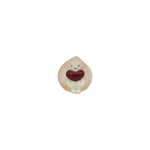 Peach Heart Fridge Magnet