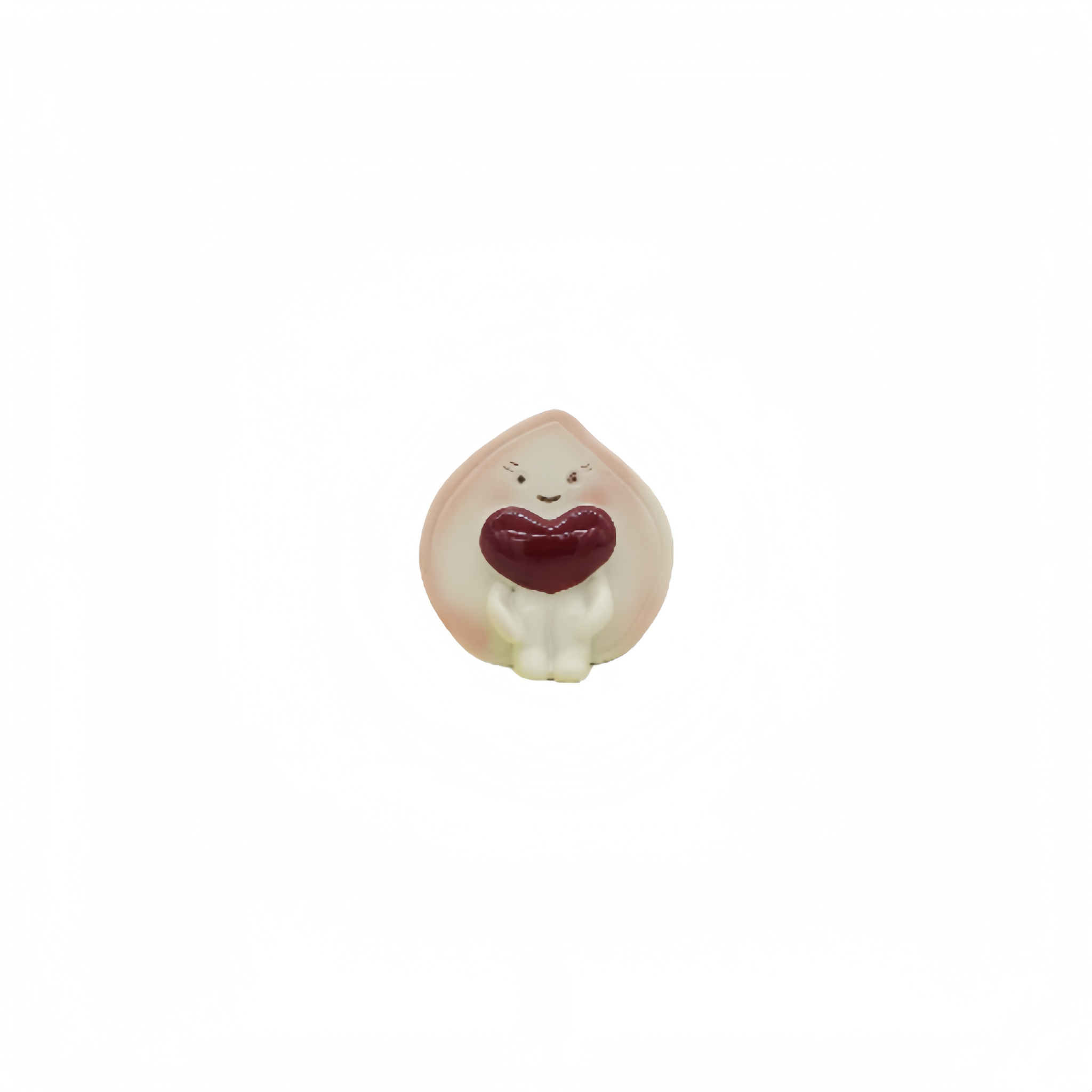 Peach Heart Fridge Magnet