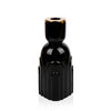 Black Ceramic Candle Holder L