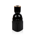 Black Ceramic Candle Holder L