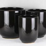 Black Ceramic Flower Pot