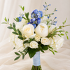 Blue & White Garden Bridal Bouquet