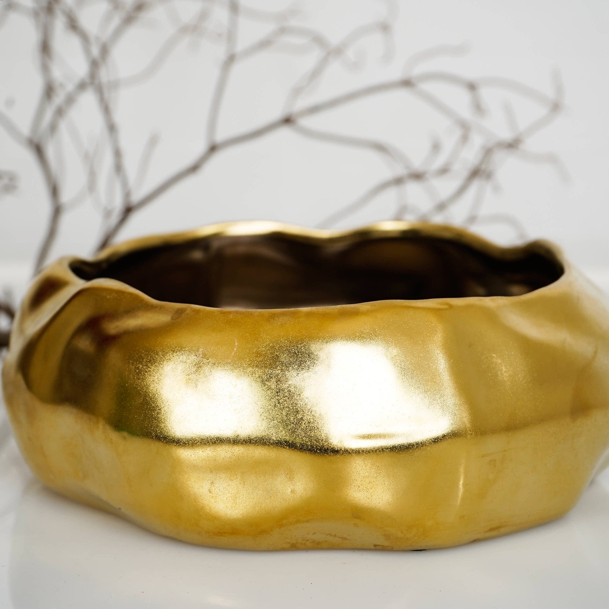 Ceramic vase brownshort bag