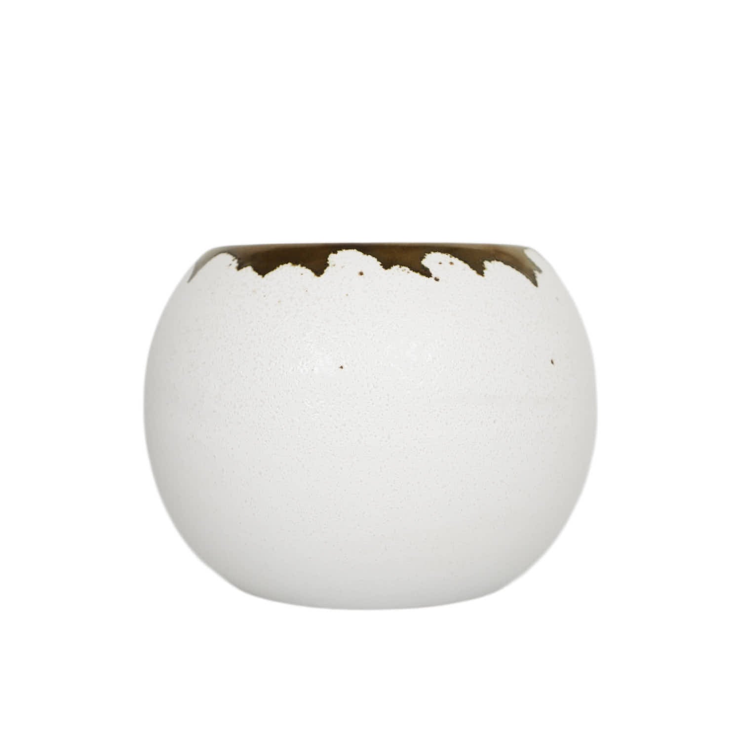 Ceramic vase white sphere M