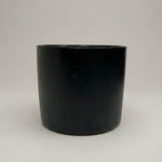 Matte black ceramic pot
