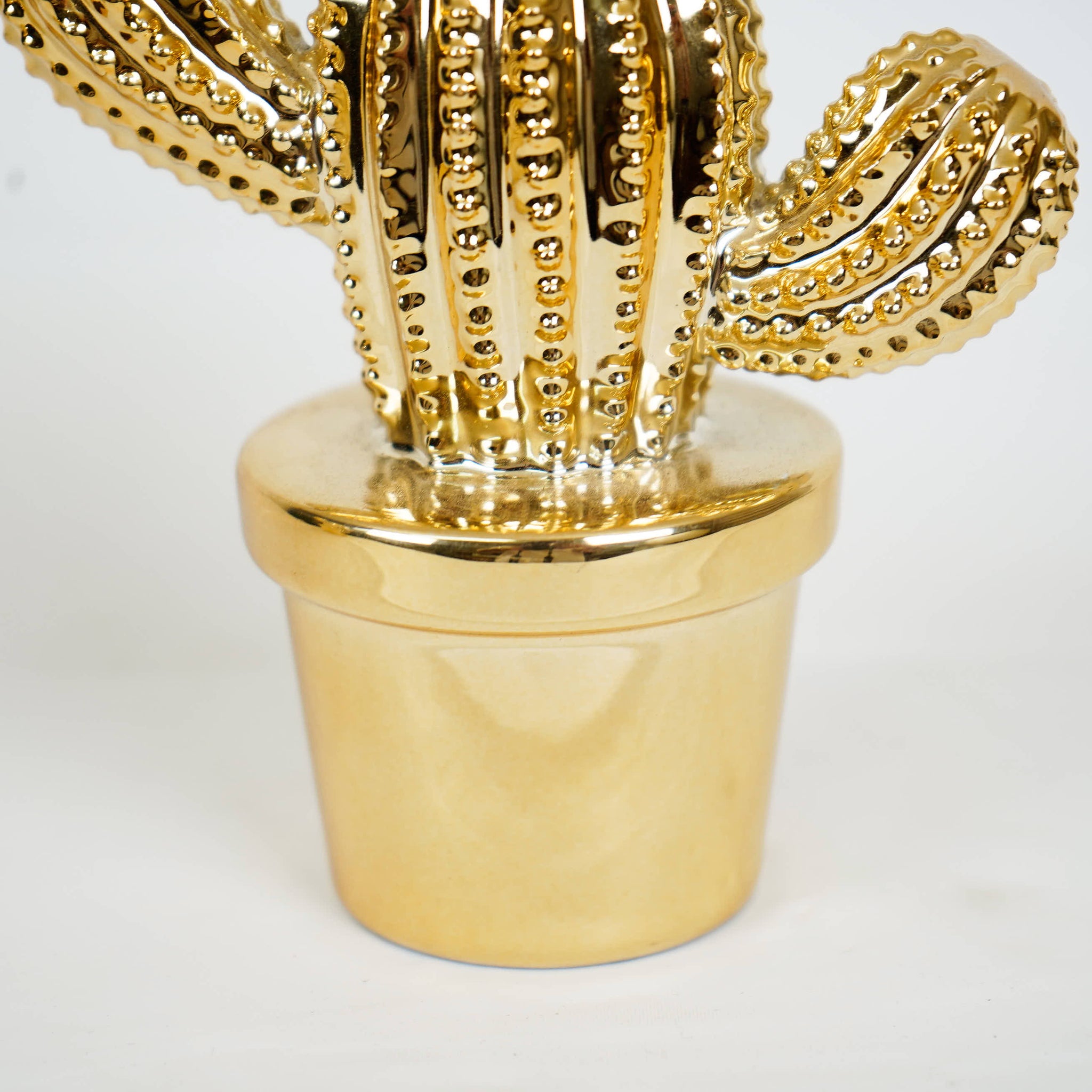 Golden Cactus Ceramic Ornament