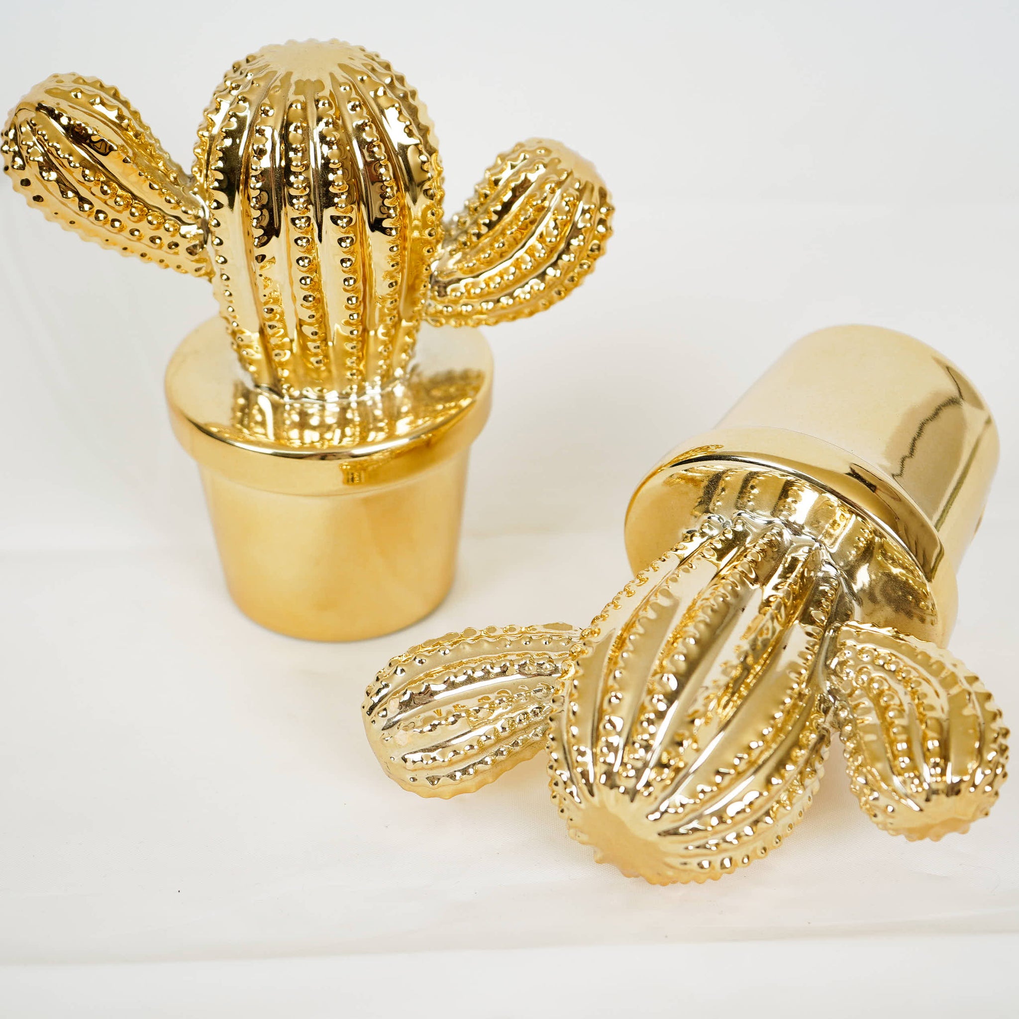 Golden Cactus Ceramic Ornament