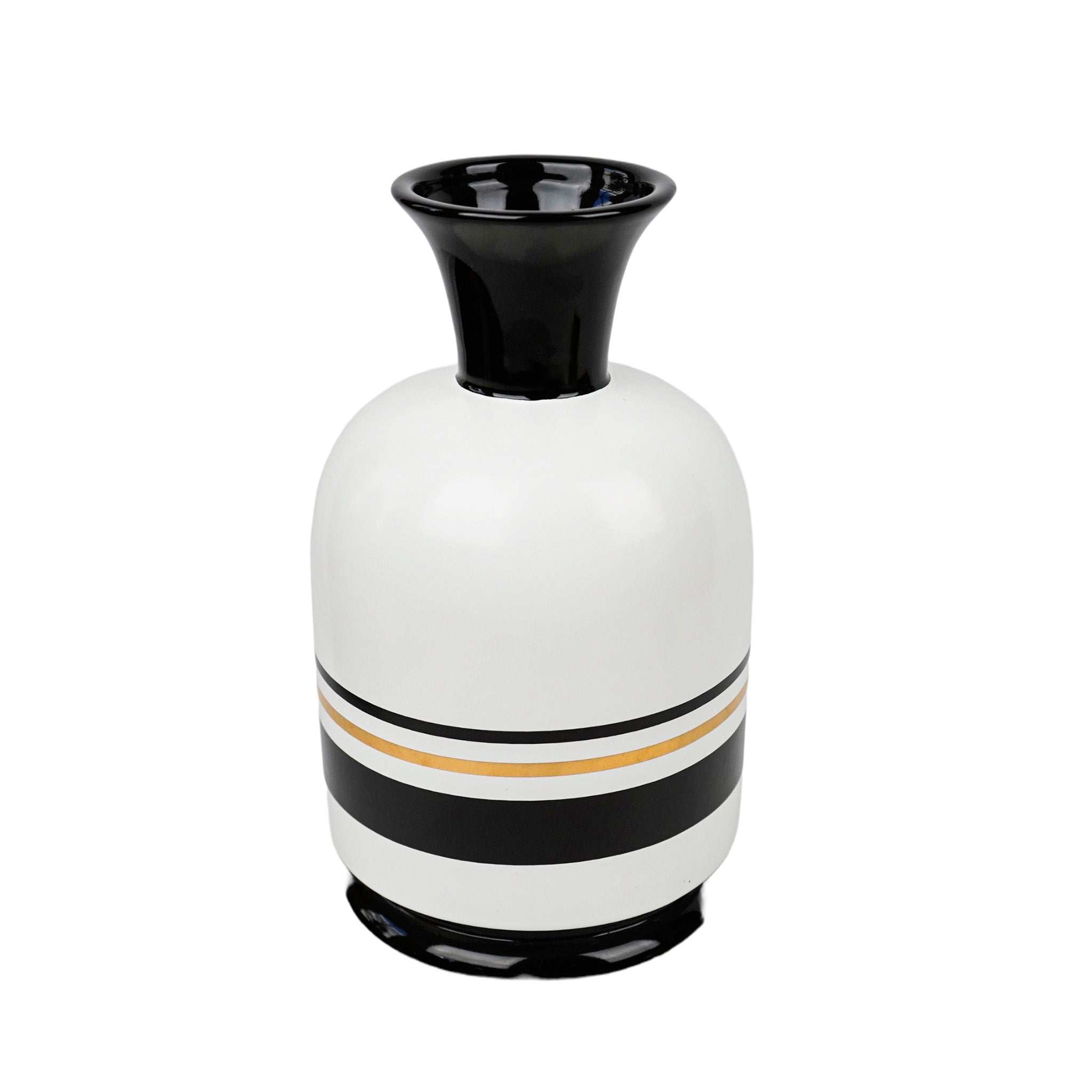 K16509 Striped Ceramic Vase