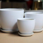 Matte White Ceramic Flower Pot 101