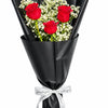 Midnight Romance – 3 Red Roses Bouquet