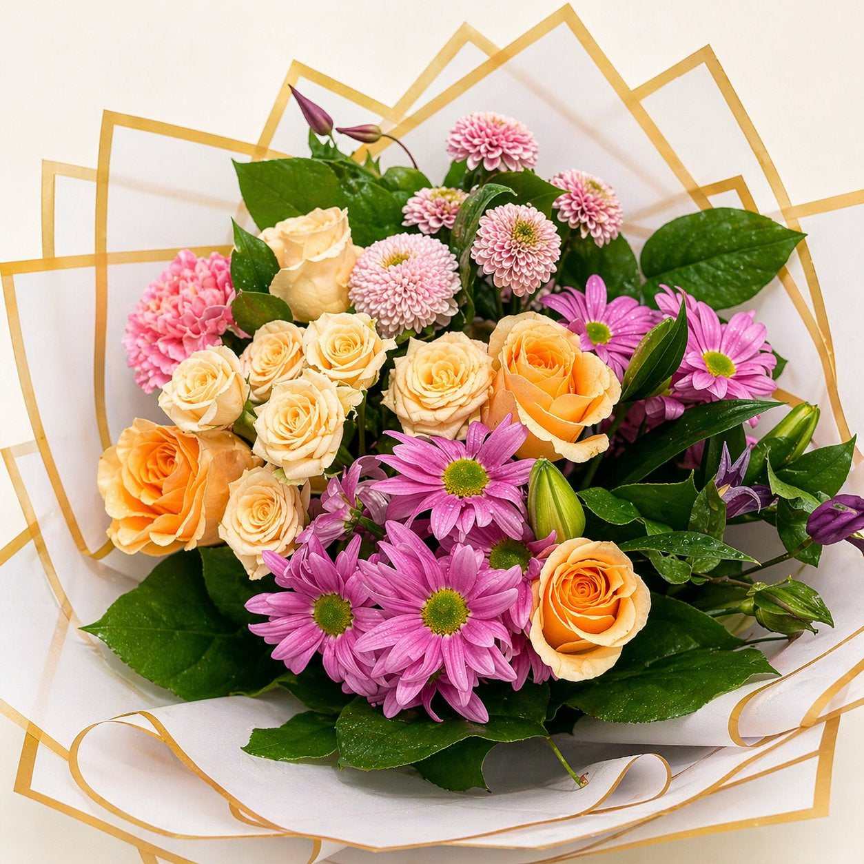 Peach Blossom Garden Bouquet