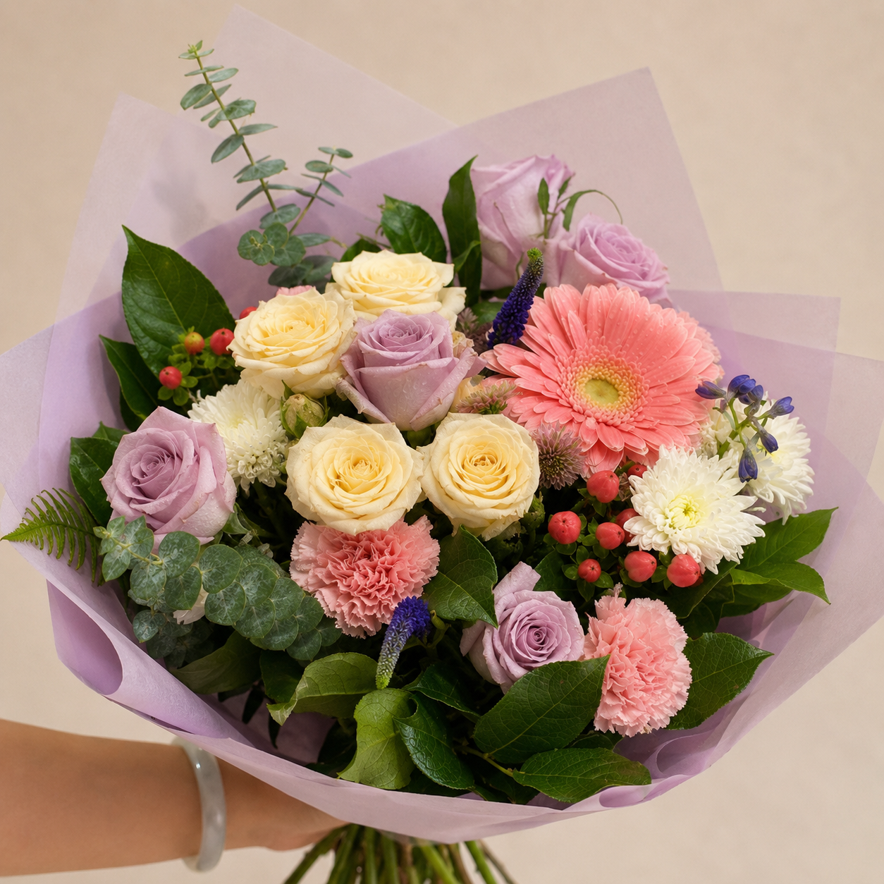 Pink Gerbera Mixed Flower Bouquet