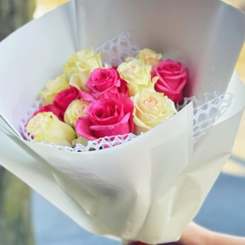 Pink and White Roses