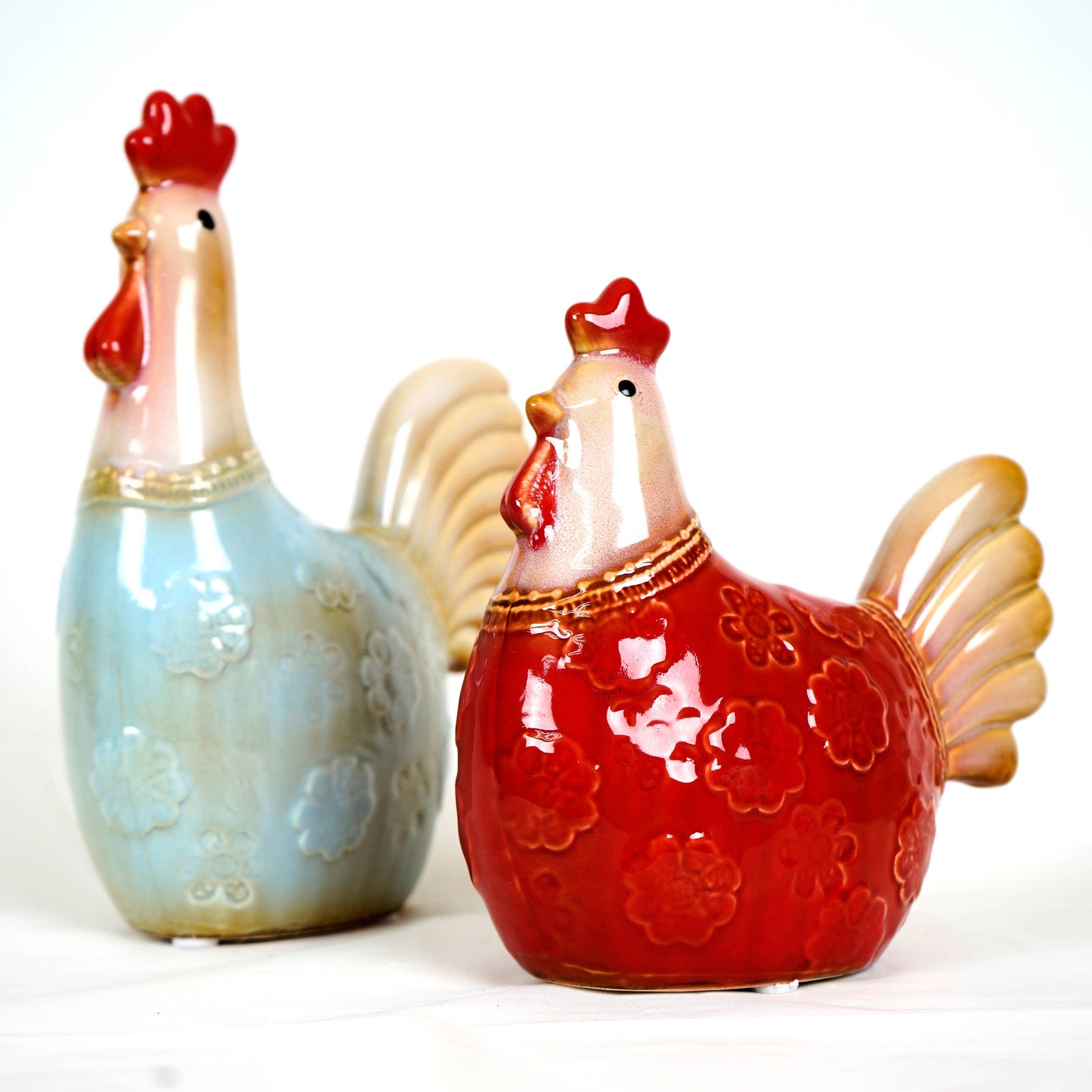 Ceramic Chicken Decoration Craft (Red)