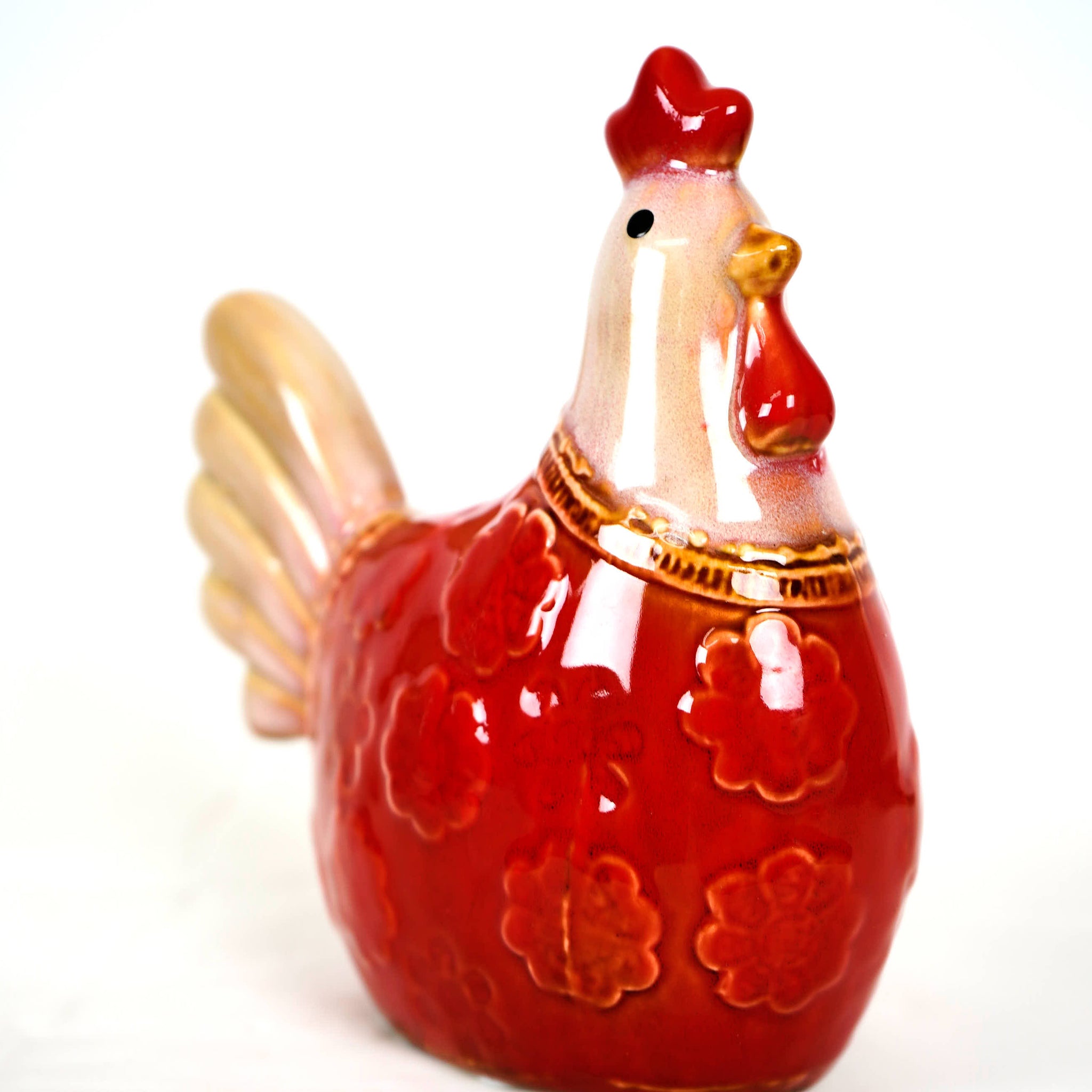 Ceramic Chicken Decoration Craft (Red)