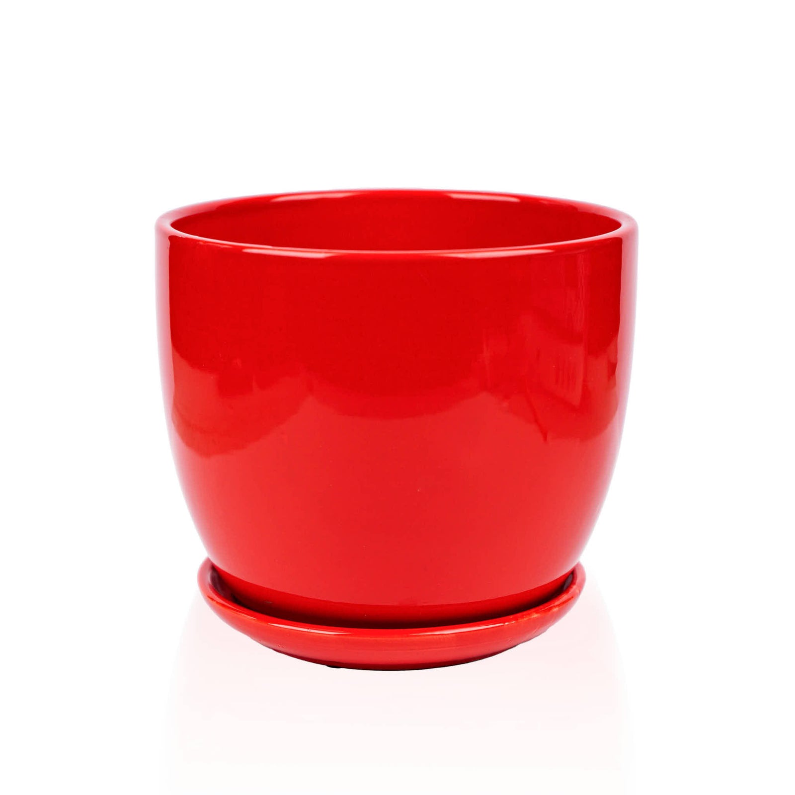 Red Ceramic Flower Pot S