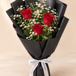 Red Roses Black Wrap