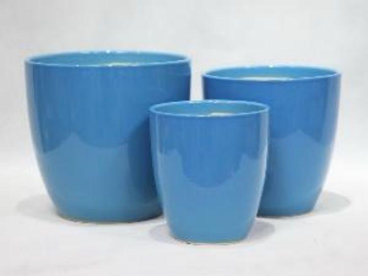 Sky Blue Ceramic Flower Pot 331