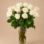 White Roses Wrapped Bouquet