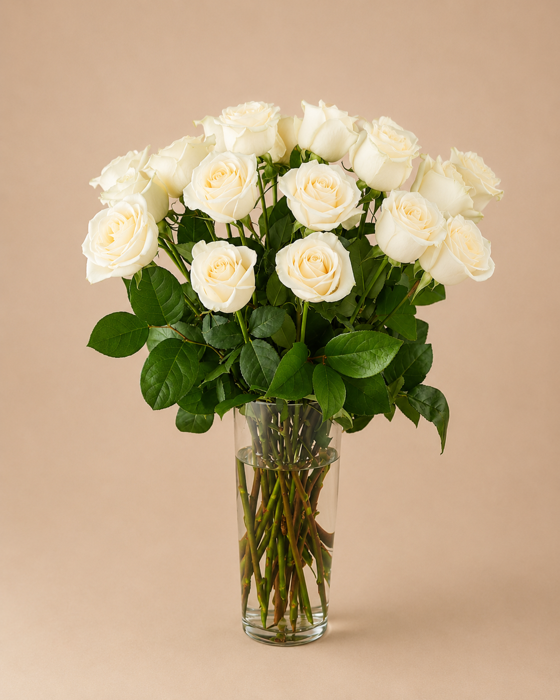 White Roses Wrapped Bouquet