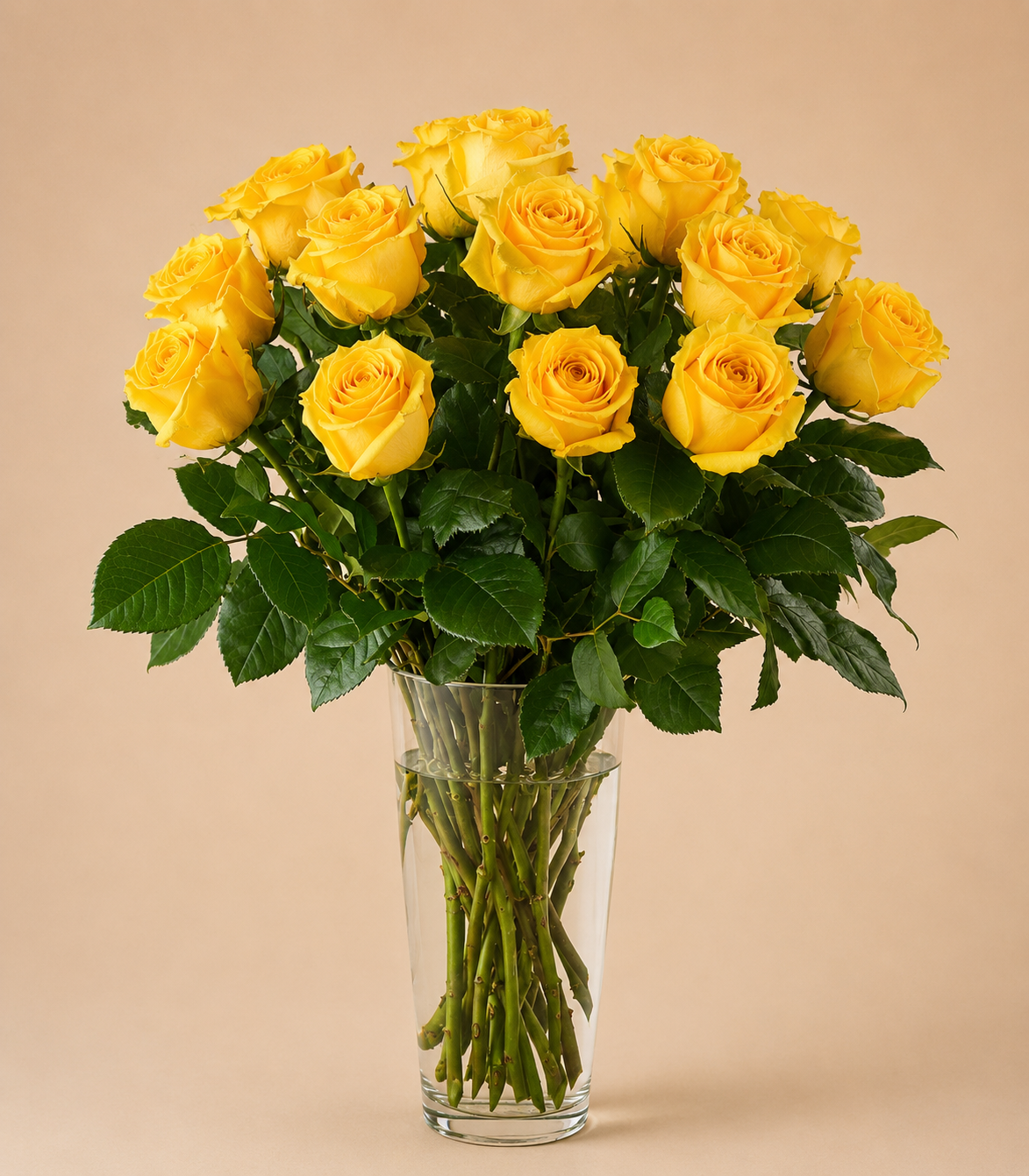 Yellow Roses Wrapped Bouquet