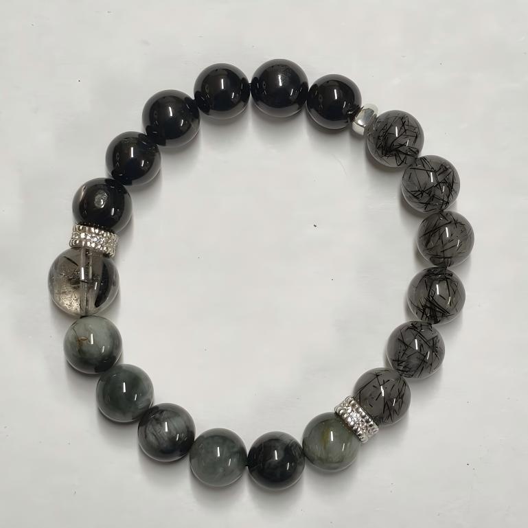 Holy Shadow Black Rutilated Quartz Bracelet